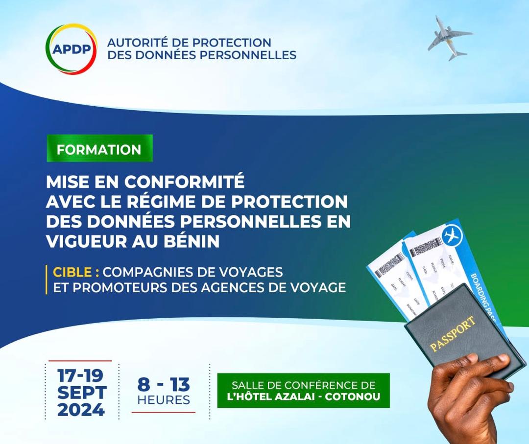 Protection des données au Bénin : L’APDP organise une formation pour les acteurs du transport aérien et des voyages