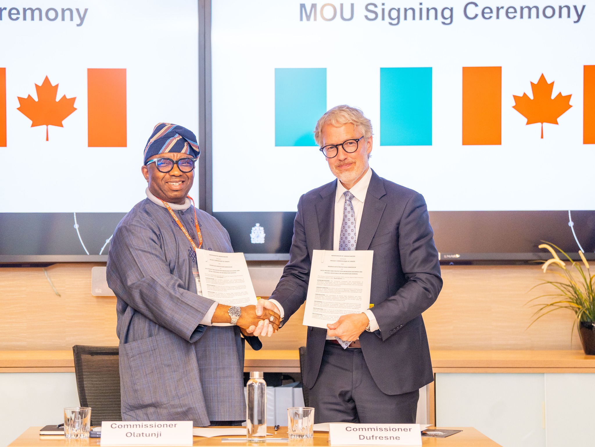 Le Nigéria signe un accord avec  le Canada pour renforcer la sécurité des données personnelles