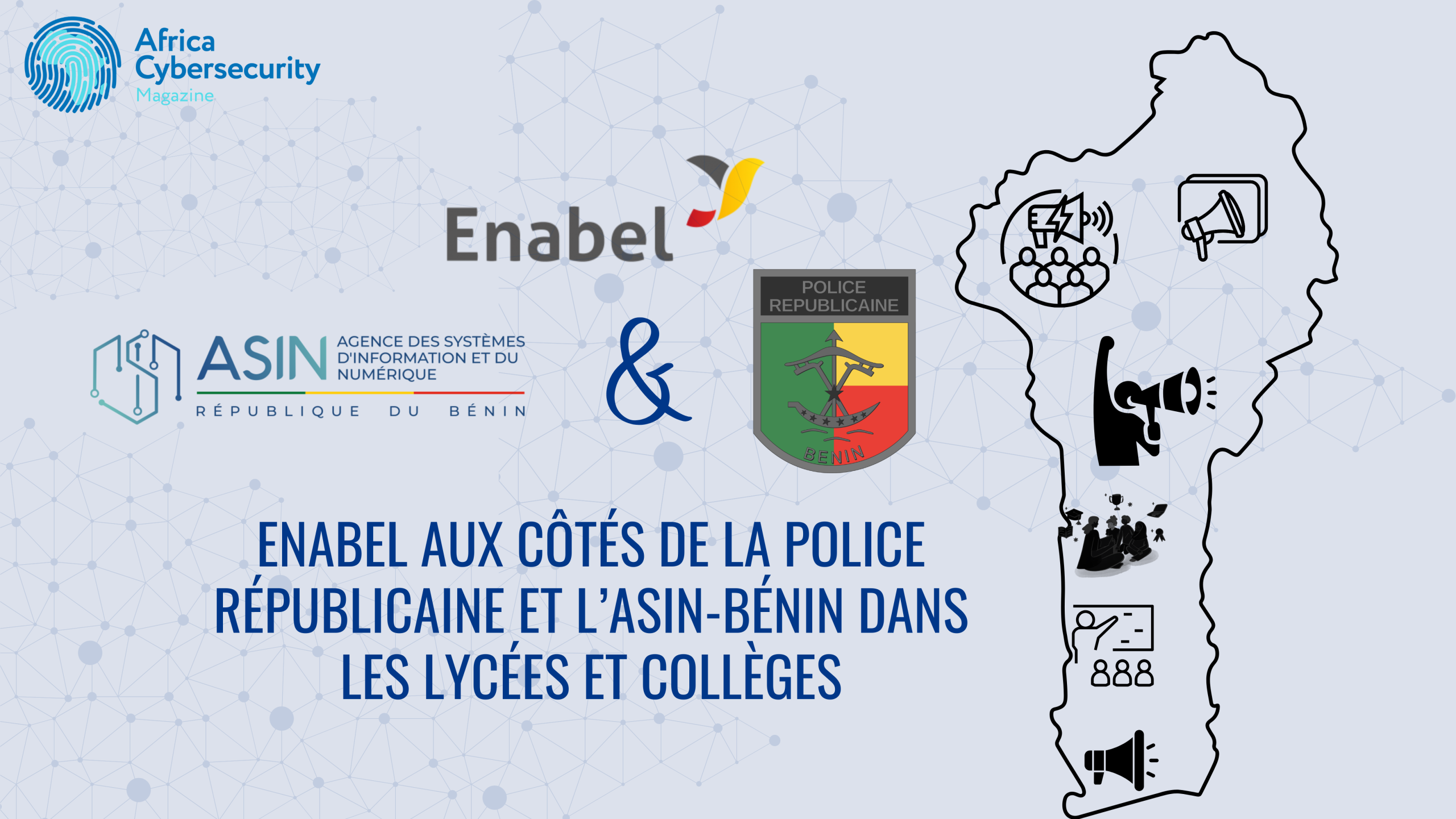 Campagne de sensibilisation sur le cybercrime : Enabel aux côtés de la Police Républicaine et l’ASIN-Bénin dans les lycées et collèges
